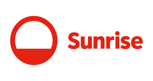 Logo Sunrise – fournisseur Internet et TV sur le réseau fibre optique Pully4net.
